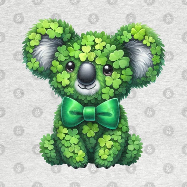 Clover Koala St Patricks Day by Chromatic Fusion Studio